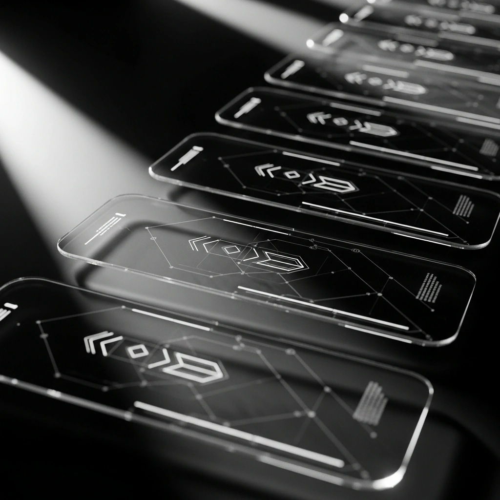 Invoice Audit Trail: cinematic monochrome illustration